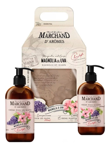 Set De Cremas Marchand Magnolia Y Uva Manos Y Cuerpo 250ml