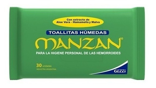 Manzan Toallitas Húmedas Higiene Personal Hemorroides 300u  