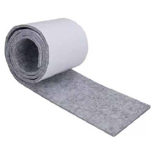 Fieltro Gris Topetina Felpa 5 Cm X 5 Mts Adhesivo Trigama