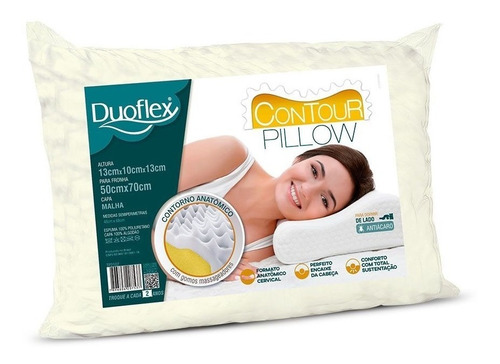 Kit C/ 2 Travesseiro Contour Pillow Cervical Tp2102 Duoflex