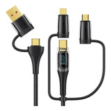 Cable De Carga Usb C A Carga Múltiple, 100 W, 4 Pies, 5 PuLG