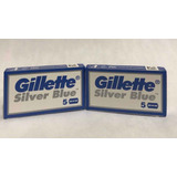 Navaja Doble Filo Gillette Silver Blue 10 Piezas