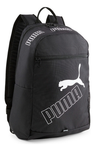 Mochila Puma Phase Backpack Ii Color Negro Diseño De La Tela Liso