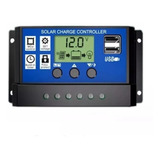 Controlador Solar Carga Pwm Lcd 30a Usb Regulador Automático