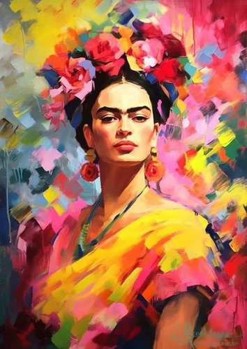 Cuadros Oleo De Frida Kahlo Pintados A Mano No Son Imp Dgtls