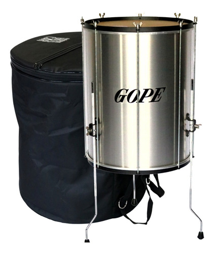 Surdo Gope 18 Pol. 60cm Alumínio Com Tripé + Capa Oferta