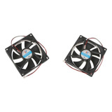  2x 92x92x25 Mm Ventilador Silencioso Para Caja 12v Cpu