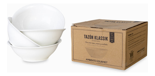 Tazon Sopa Klassik 650ml Setx4 Ambiente Gourmet