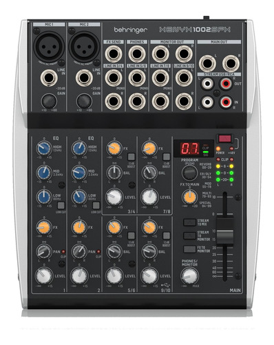 Behringer Xenyx 1002sfx Mezcladora De 10 Canales Con Efectos