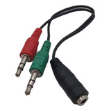 Cable Adaptador Audio Jack 3.5mm A Micrófono Y Auricular