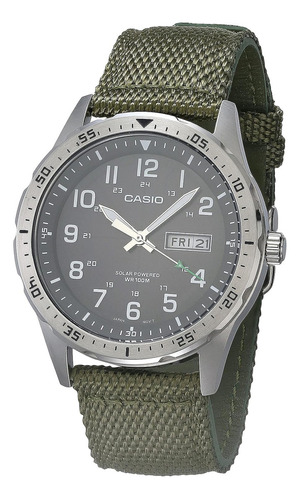 Reloj Solar De Tela Para Hombre Casio