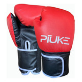 Guante De Boxeo Kick Boxing 8 10 12 14 Oz Box Negro Rojo 