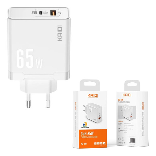 Carregador Fonte Compatível Com Xiaomi 65w Turbo Charge