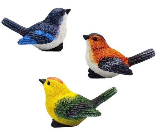Figuras Decorativas De Aves En Miniatura 3 Piezas Figuras