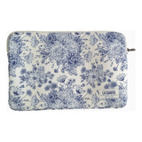 Funda De Notebook Chica - Simil Neop. - Blue Flowers