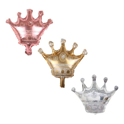 16 Globo De Corona Mini Coronitas Centro De Mesa 14 Pulgadas Dorado