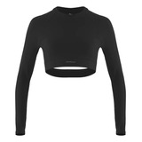 Top Manga Larga Mujer Snoop Sportfitness Negro