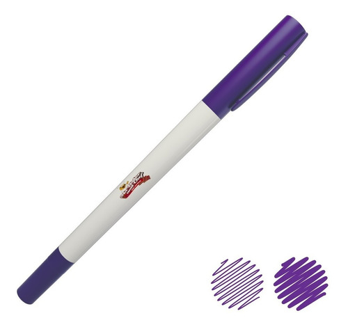 Plumón Tinta Comestible Mabaker Dos Puntas Morado Plu007