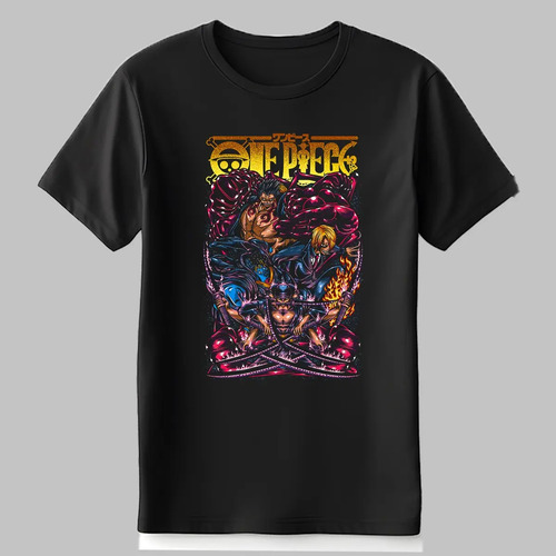 Playera Anime One Piece Mugiwuaras Jimbe Cuello Redondo