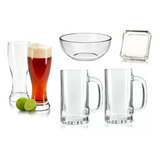 Juego Set De Bar Tarros Y Vasos Cerveceros 6 Piezas Libbey