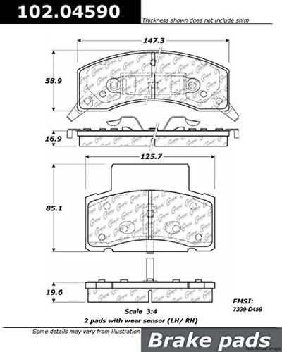 Pastillas Freno Tahoe Silverado C1500 C2500 C3500 1990-2000 Foto 4