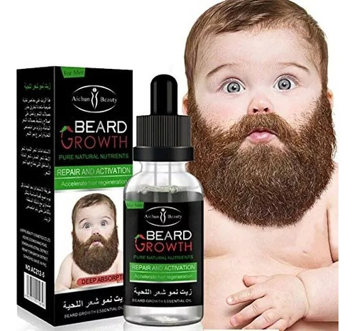 Serum Aceite Crecimiento Barba Bigote Cabello Pelo Hombres F