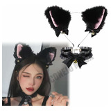 Arco Cabello Orejas De Gato Cadena Clavículas, Lazos Campana, Accesorio Para Pelo, Cosplay, Disfraz Fiesta Para Niñas, Lindas Orejas Peludas De Anime