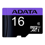 Cartão De Memória Adata Ausdh16guicl10-ra1  Premier Com Adaptador Sd 16gb