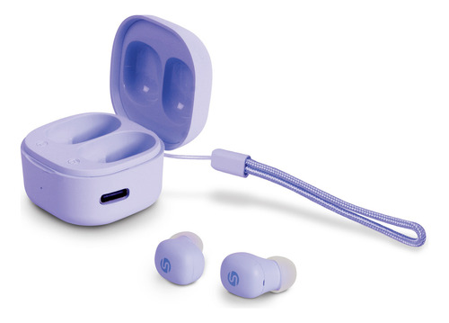 Misik - Audifonos Bluetooth - Estuche Cargador - Ear Pods Color Morado