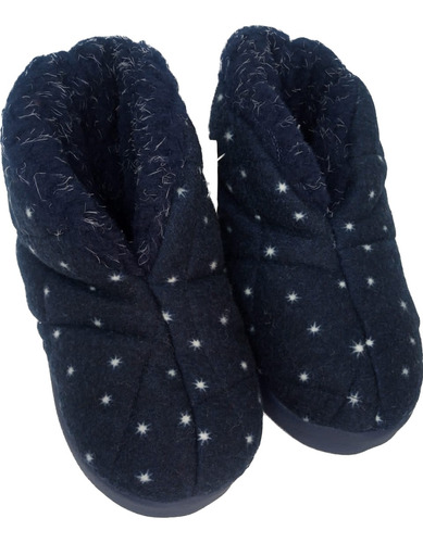 Pantuflas Antideslizantes Azul Plantilla Largo 15 Cms/t22