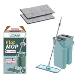 Rodo Flat Mop E Balde Lava E Seca Profissional Com 2 Refil