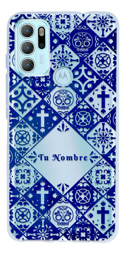 Funda Para Motorola Para Mujer Talavera Calaveras Con Nombre