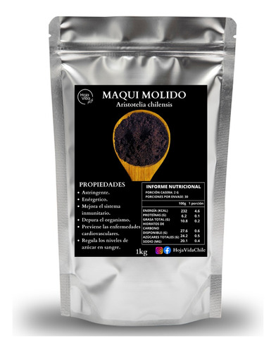 Maqui Molido Deshidratado 1kg