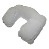 [viajero Soy]almohada Viaje Inflable Con Triple Comfort Gris