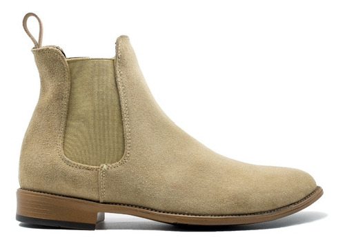 Botín Chelsea Boots Piel Gamuza Color Camello Andre Bocassi