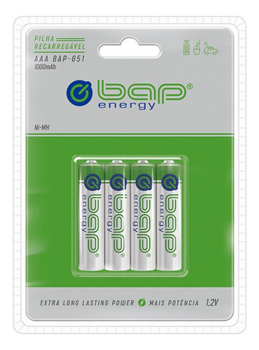 Pilha Recarregavel Aaa Bap-651 C4-aaa 1,2v 1000mah