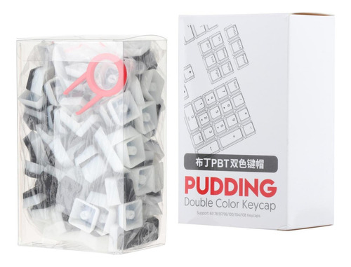 Pbt Pudding Keycaps 108 Teclas Translúcido Preto .