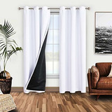 Cortinas Opacas 100 Blancas Para Dormitorio 42 X 84 Pul...