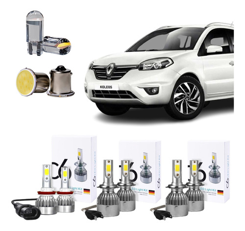 Lampara Cree Led Alta Baja Auxiliares Reversa Renault Koleos