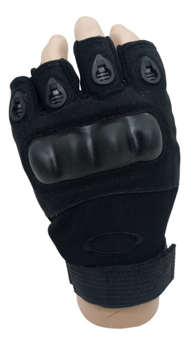 Guantes Tácticos Oakley Negro Dedos Cortos 