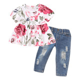 Pantalones Cortos Florales Para Bebés Y Niñas, Ropa Vaquera