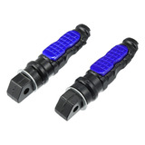 Par De Reposapiés Azules Universales De 8 Mm Para Moto