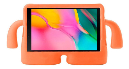 Capa Infantil Para Tablet Galaxy Tab A7 8.7 2021 T220 / T225 Cor Laranja