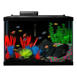 El Kit Glofish Fish Tank Incluye Iluminación Led Y Decoració