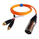 Cabo Xlr ( Macho Ou Fêmea ) + 2 Rca Profissional De 2 Metros