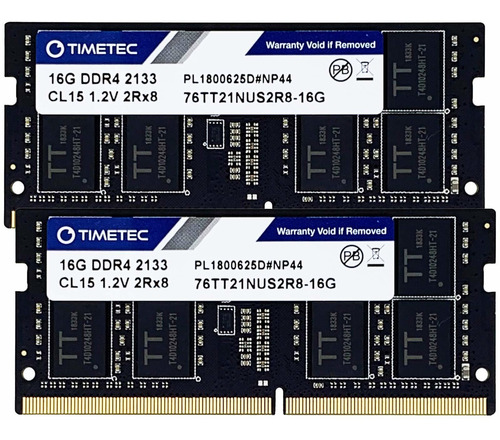 Memoria Ram 32gb 2x16gb Ddr4 2133 Mhz Sodimm Timetec 76tt21n