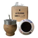 Mate Imperial De Algarrobo Fleje De Alpaca Virola Acero