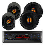 4 Alto Falantes Gol 2p G2 96/99 6p+5x7 Jb Flex+ Rádio Bt Usb