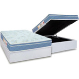 Cama Baú Casal: Colchão D45 Castor  Sleep Max+box Crc Coura