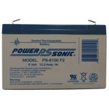 Bateria Recargable Powersonic Ps-6100 6v 12ah F2 Eq. Np12-6